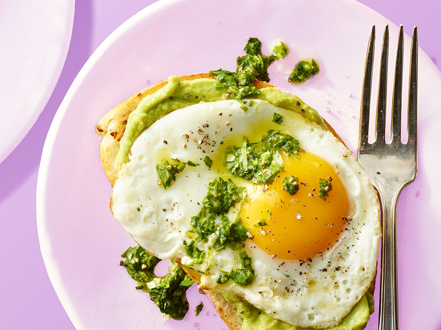 Herb Avocado Toast with Fried Egg
